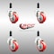 Service Caster 3 Inch 316SS Red Polyurethane Swivel 7/8 Inch Expanding Stem Caster Set SCC SCC-SS316EX20S314-PPUB-RED-78-4 - alternate 3